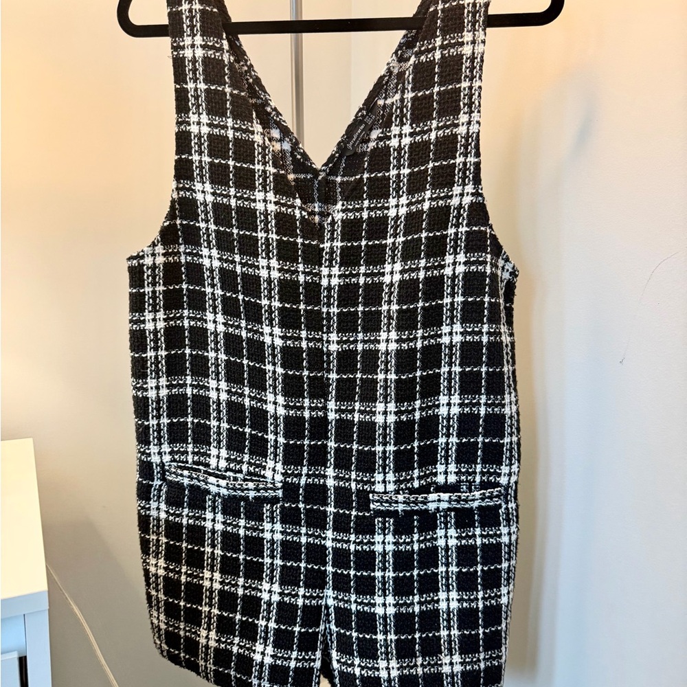 Stradivarius Monochrome Checkered Jumpsuit